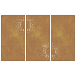Vidaxl Garden Wall Decorations 3 Pcs 105X55 Cm Corten Steel Sun Design - thumbnail 5