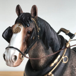 Animal Crackers Large (22Cm Length) Bay Shire Cart Heavy Horse In Harness Figurine By Leonardo, Gift Boxed - thumbnail 6