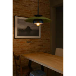 Luminosa Lighting Luminosa Zenya Dome Pendant Ceiling Light Green, Black 1X E27 - thumbnail 2