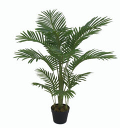 Requena Artificial Tree With Lifelike Leaves Replica Artificial Plant Black Plastic Pot 95Cm Tall Oak3053 - thumbnail 1