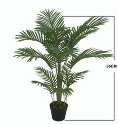 Requena Artificial Tree With Lifelike Leaves Replica Artificial Plant Black Plastic Pot 95Cm Tall Oak3053 - thumbnail 2