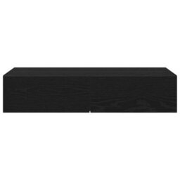 Berkfield Wall Shelf With Drawers Black 80X33X17 Cm Engineered Wood - thumbnail 4
