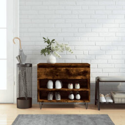 Walplus Shoe Cabinet Smoked Oak 70X36X60 Cm Engineered Wood - thumbnail 1