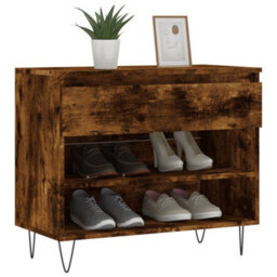 Walplus Shoe Cabinet Smoked Oak 70X36X60 Cm Engineered Wood - thumbnail 3