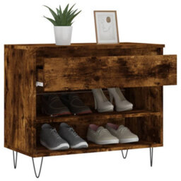 Walplus Shoe Cabinet Smoked Oak 70X36X60 Cm Engineered Wood - thumbnail 4