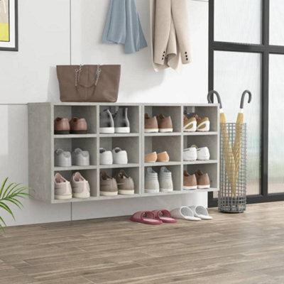 Berkfield Shoe Cabinets 2 Pcs Concrete Grey 52.5X30X50 Cm - image 1