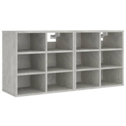 Berkfield Shoe Cabinets 2 Pcs Concrete Grey 52.5X30X50 Cm - thumbnail 3