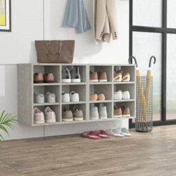 Berkfield Shoe Cabinets 2 Pcs Concrete Grey 52.5X30X50 Cm - thumbnail 1