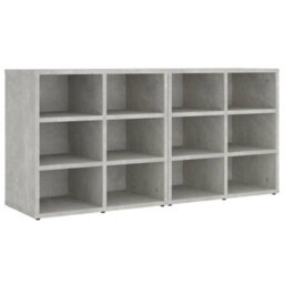 Berkfield Shoe Cabinets 2 Pcs Concrete Grey 52.5X30X50 Cm - thumbnail 2