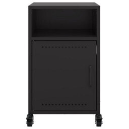 Berkfield Bedside Cabinet Black 36X39X59 Cm Steel - thumbnail 6
