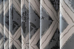 Luxury Living Luxury Diamond Jacquard Fully Lined Ring Top Curtains With Metallic Thread 229Cm X 183Cm Charcoal/silver - thumbnail 9