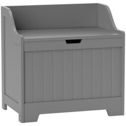 Wyld Haus Ralofa Grey Storage Chest 61L - Compact Mdf Organizer For Blankets, Toys And Household Items - thumbnail 2