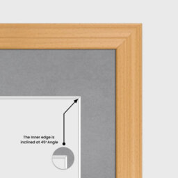 AK Frames 50X20Cm Country Pine Classic Multi Photo Frame With Mid Grey Mount - Holds 4 Apertures (4X) 6X4 Photos - thumbnail 7