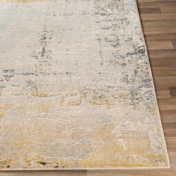 Livabliss City-Abstract Yellow Grey Blue Modern Marble Living Dining Bedroom Rug 160 X 220 Cm Easy Care, Non Shedding - thumbnail 5