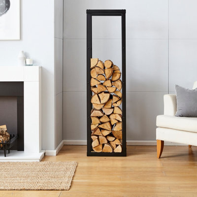 Neo Tall Black Firewood Log Rack - image 1