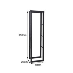 Neo Tall Black Firewood Log Rack - thumbnail 7