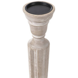 Beliani Candle Holder Mallawi Mango Wood 50 Cm Light Brown - thumbnail 4