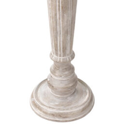 Beliani Candle Holder Mallawi Mango Wood 50 Cm Light Brown - thumbnail 5