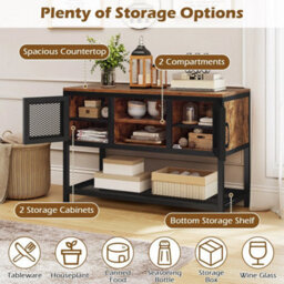 Sideboard Buffet Cabinet With Bottom Storage Shelf - thumbnail 5