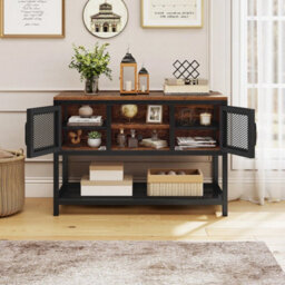 Sideboard Buffet Cabinet With Bottom Storage Shelf - thumbnail 6