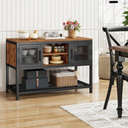 Sideboard Buffet Cabinet With Bottom Storage Shelf - thumbnail 4