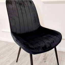 Stratus Interiors Dido Velvet Dining Chair - Elegant Modern Upholstered Seating For Livingroom And Kitchen - Gray - thumbnail 7