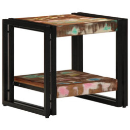 Berkfield Coffee Table Multicolour 40X50X38 Cm Solid Wood Reclaimed - thumbnail 3