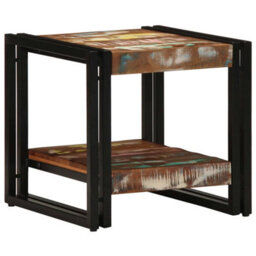 Berkfield Coffee Table Multicolour 40X50X38 Cm Solid Wood Reclaimed - thumbnail 2
