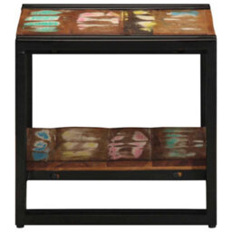 Berkfield Coffee Table Multicolour 40X50X38 Cm Solid Wood Reclaimed - thumbnail 5