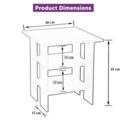 Black 3 Tier Bedside Table Wooden Side End Table Storage Shelf Bedroom Living Room - thumbnail 2