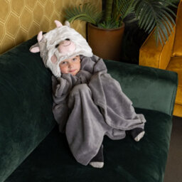Noxxiez Kids Animal Hooded Blanket - Cow - thumbnail 3