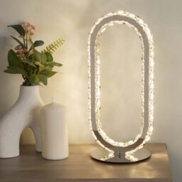 Pagazzi Lighting Pagazzi Mendoza Chrome And Clear Glass Led Table Lamp - thumbnail 4
