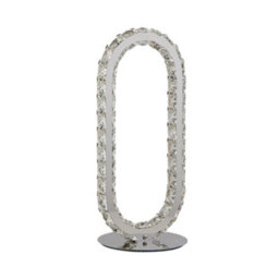 Pagazzi Lighting Pagazzi Mendoza Chrome And Clear Glass Led Table Lamp - thumbnail 2