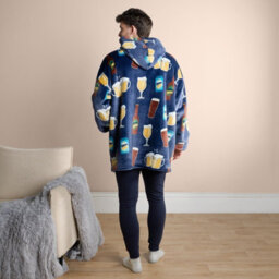 OHS Drinks Hoodie Blanket Sweatshirt Sherpa Fleece Oversized Jumper Throw Plush Warm - thumbnail 8