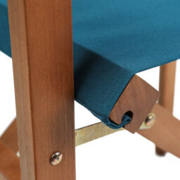 Charles Bentley Fsc Wooden Pair Of Folding Directors Chairs Teal Pop-Up Garden - thumbnail 6