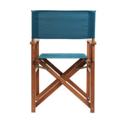 Charles Bentley Fsc Wooden Pair Of Folding Directors Chairs Teal Pop-Up Garden - thumbnail 4
