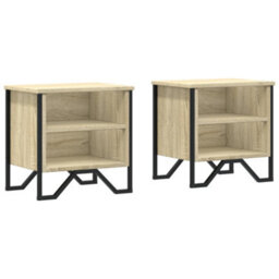 Berkfield Bedside Cabinet Sonoma Oak 2 Pcs 40X30X40 Cm Engineered Wood - thumbnail 2