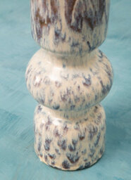 Orsina Medium Vase, Beige Stoneware Vase, Free Standing Vase For Contemporary Homes, Marbling Effect Stoneware Vase - thumbnail 3