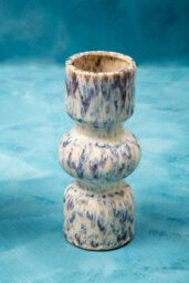 Orsina Medium Vase, Beige Stoneware Vase, Free Standing Vase For Contemporary Homes, Marbling Effect Stoneware Vase - thumbnail 4
