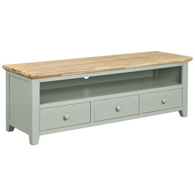 Statement Furniture Florence Sage Green Tv Stand With 3 Drawers And Shelf - image 1