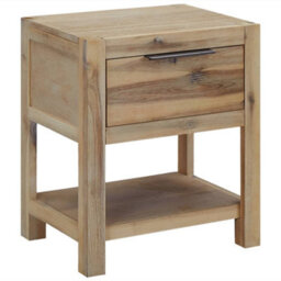 Vidaxl Nightstand With Drawer 40X30X48 Cm Solid Acacia Wood - thumbnail 1