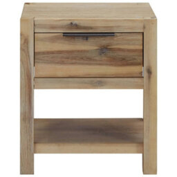 Vidaxl Nightstand With Drawer 40X30X48 Cm Solid Acacia Wood - thumbnail 3