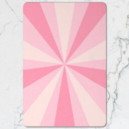 Benjamin Tate Design Pink Starburst Placemat And Coaster Set With Wood Base Designer Artwork Limited Edition - thumbnail 2