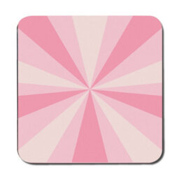 Benjamin Tate Design Pink Starburst Placemat And Coaster Set With Wood Base Designer Artwork Limited Edition - thumbnail 3