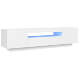Vidaxl Tv Cabinet With Led Lights White 160X35X40 Cm