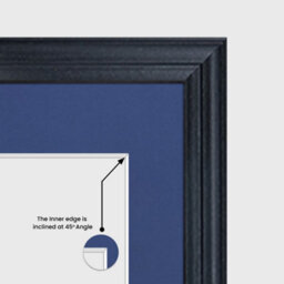 AK Frames 80X70Cm Black Classic Multi Photo Frame With Blue Mount - Holds 20 Apertures (18X) 6X4, (2X) 4X4 Photos - thumbnail 7