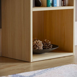 Lassic Vida Designs Oxford Oak 3 Tier Cube Bookcase Freestanding Shelving Unit (H)800mm (W)320mm (D)240mm - thumbnail 4