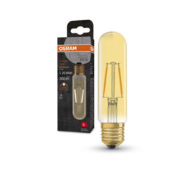 Osram Vintage 1906 Led Tubular Filament Lamp 20W  820 Gold E27 Warm White 4 Pack - thumbnail 4