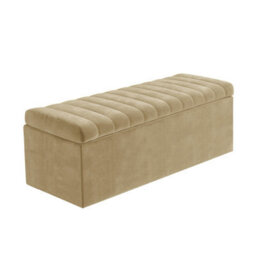 Safar 180Cm Wide Ottoman Storage Box - Beige Naples Ottoman Box With Storage - thumbnail 4