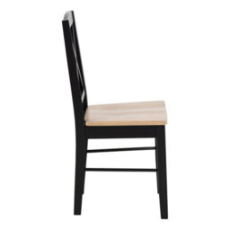 Furniture To Go Elvira Dining Chair In Black And Oak Set Of 2 - thumbnail 3